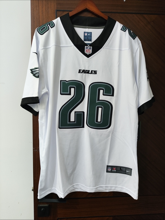 Nike Philadelphia Eagles #26 White and Green Football Jersey